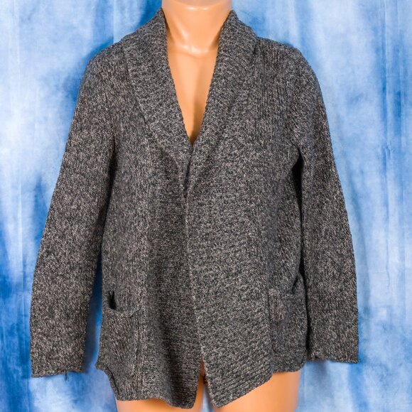 White Stag Black & White Acrylic and Nylon Cardigan Sweater Size (L) 12-14 - Picture 1 of 2